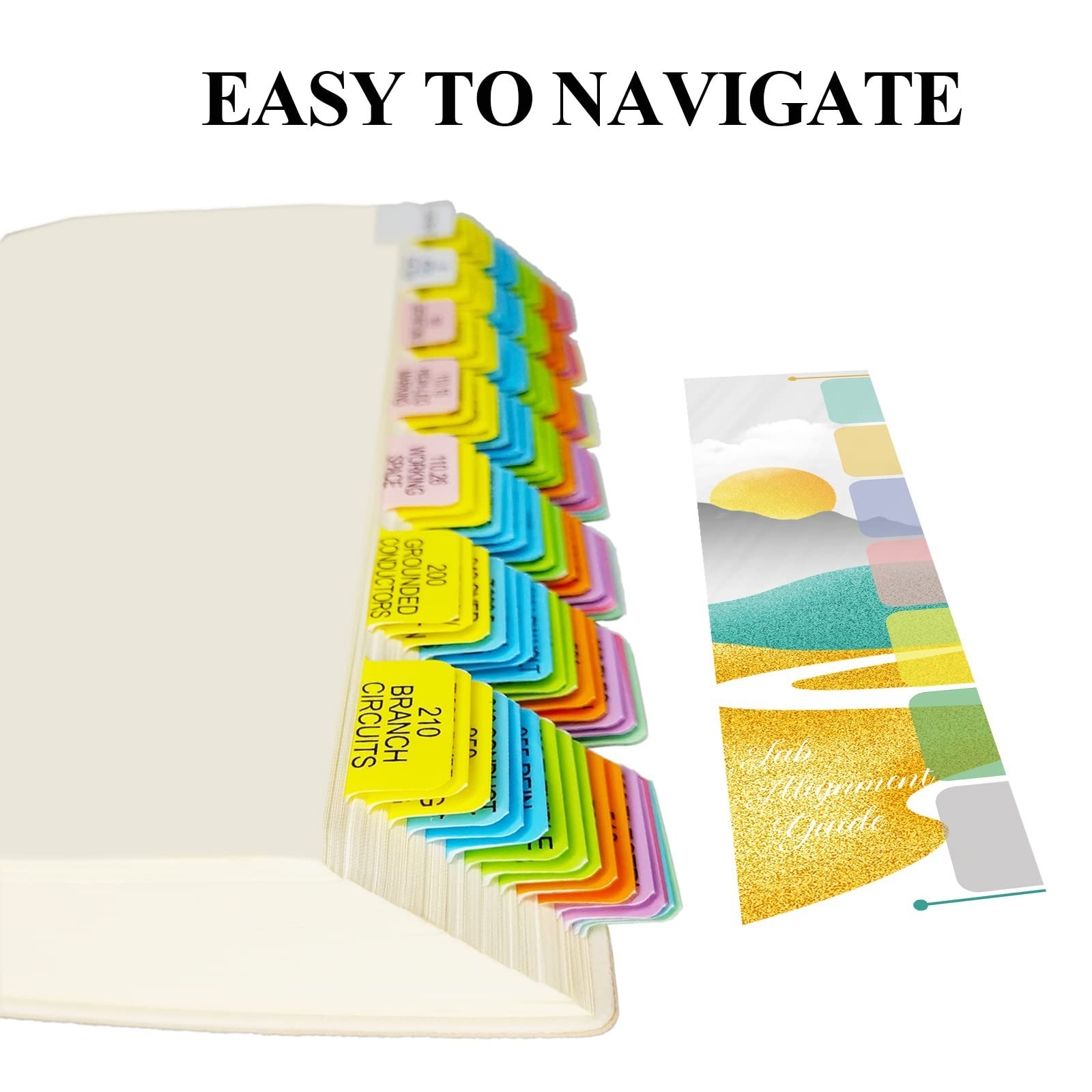 Mevisky Index Tabs for 2026 NEC Code Book – 134 Color-Coded Laminated Tabs