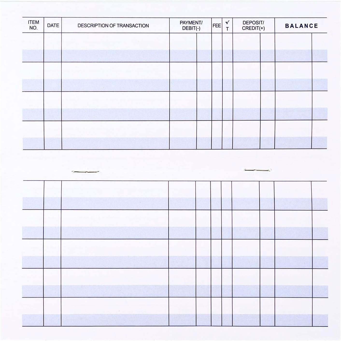 Compact 12-Piece Check Register Set with 17 Lines – Ideal for Personal Finances