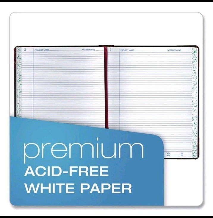 NEW Boorum & Pease Laboratory Notebook Record Book Log L21-150-R 150 Pages