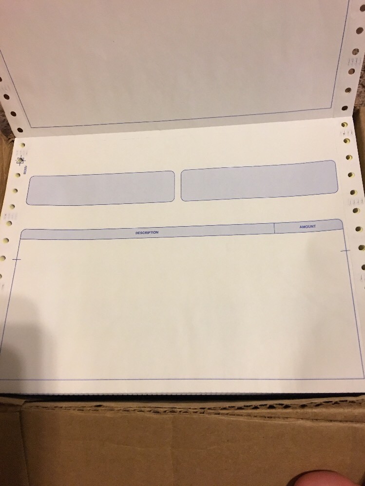Printable Invoice Papers Whole Box Full New (BC)