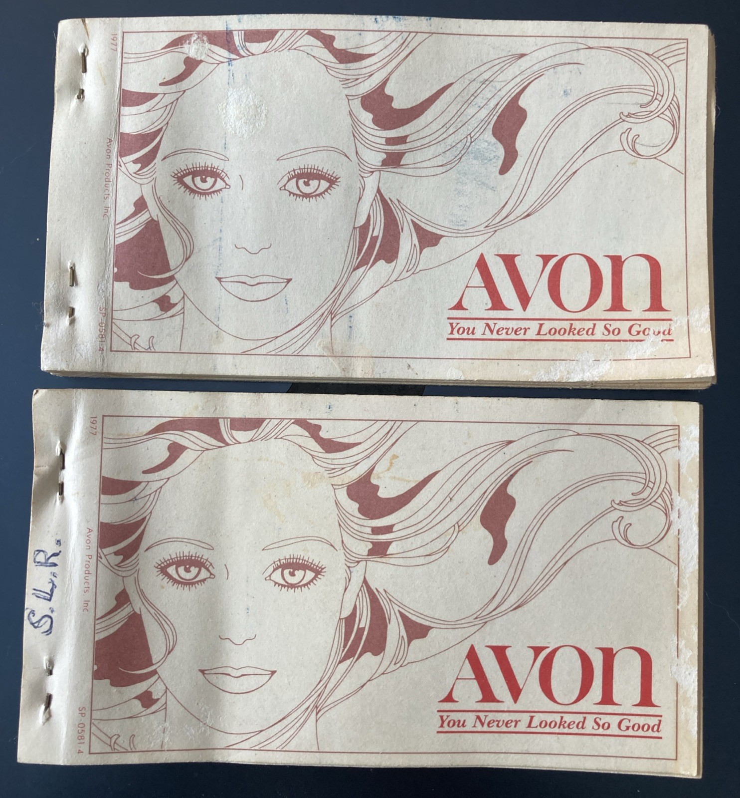 Vintage 1977 Used AVON Order Book Receipt Books Set of 2