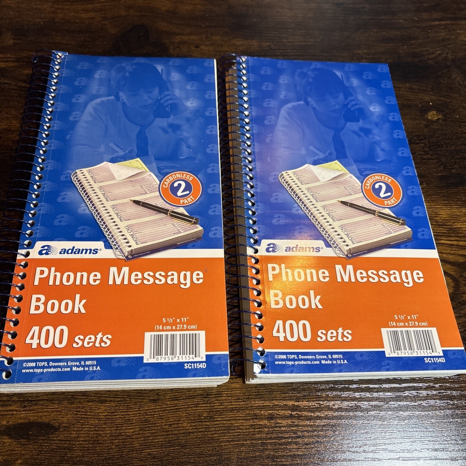 Adams Phone Message Value Pk2 Books 800 Ct. Carbonless Duplicate SC1154-2D F23
