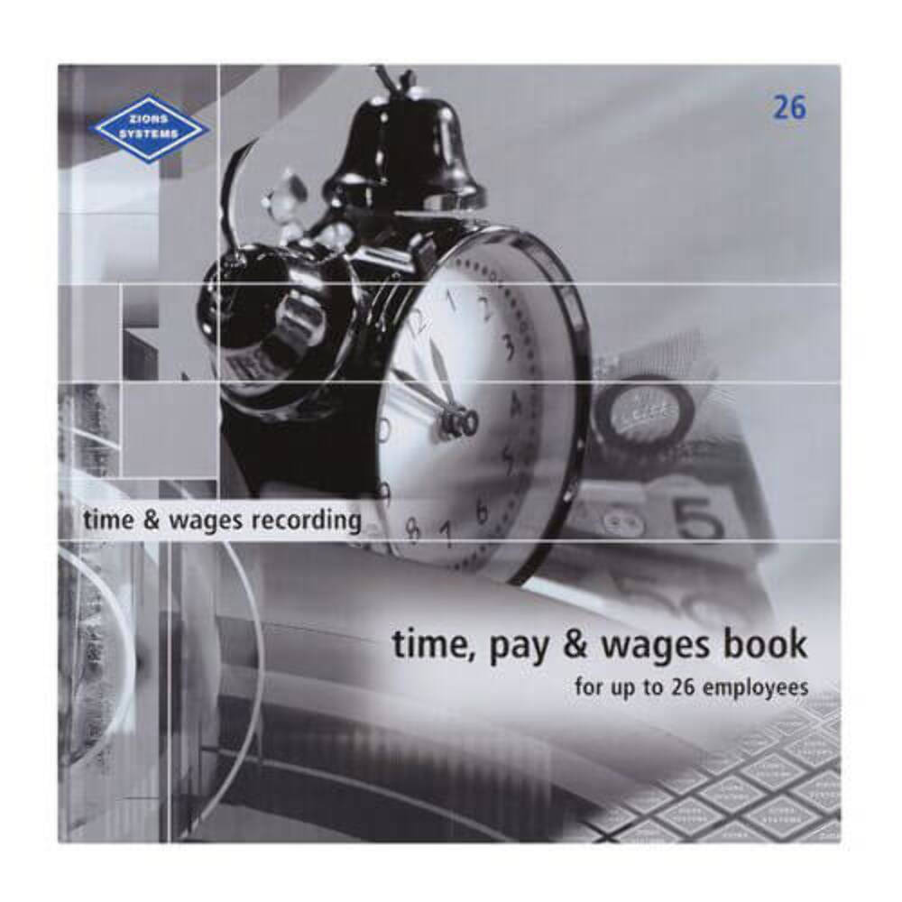 Zions Time Pay And Wages Hardcovered Book Recyclable 26 Lines 290 X 290mm