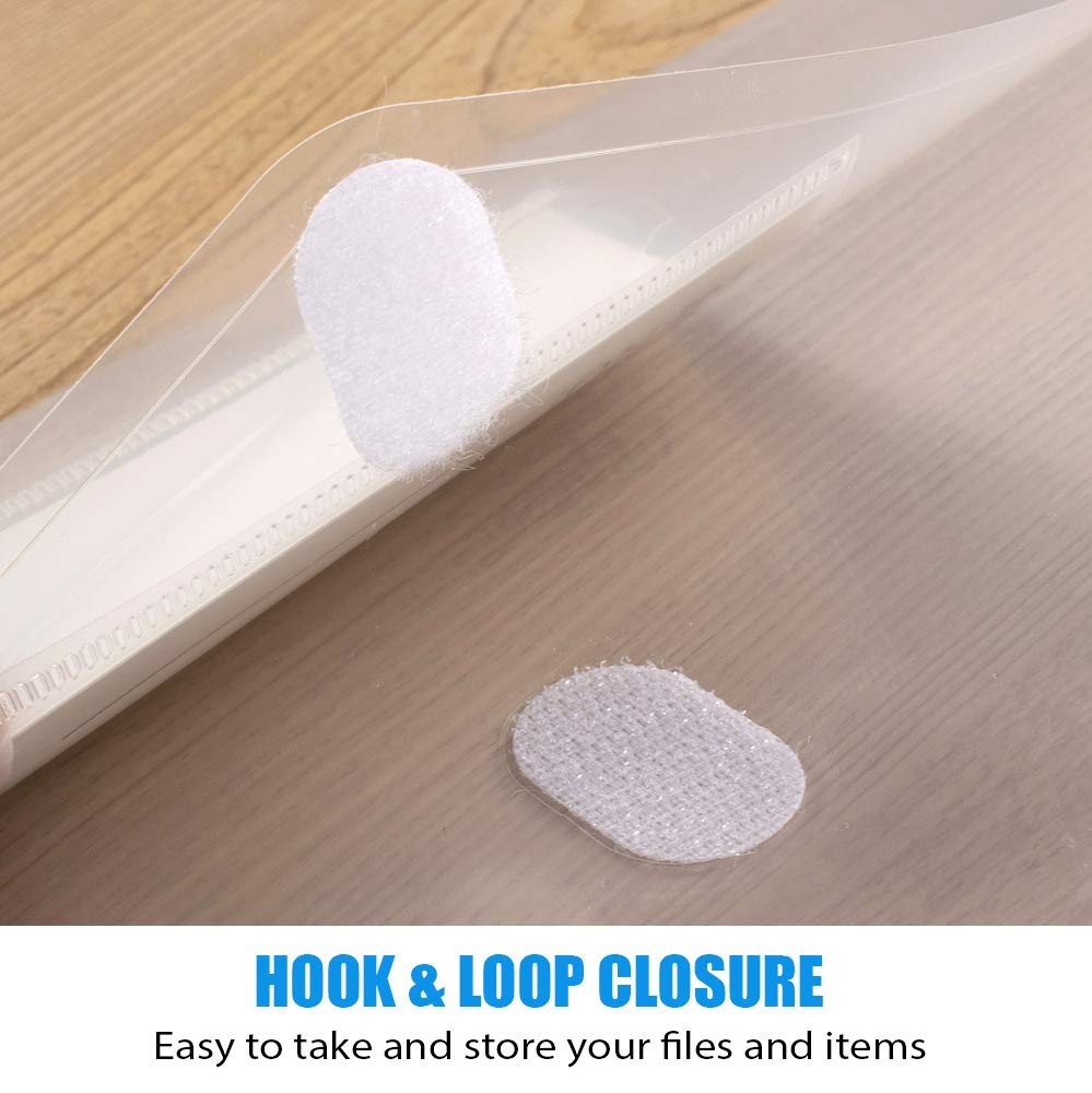 Sooez 10 Pack Plastic Envelopes File Folders, 13.25 x 9.25 inches, Clear