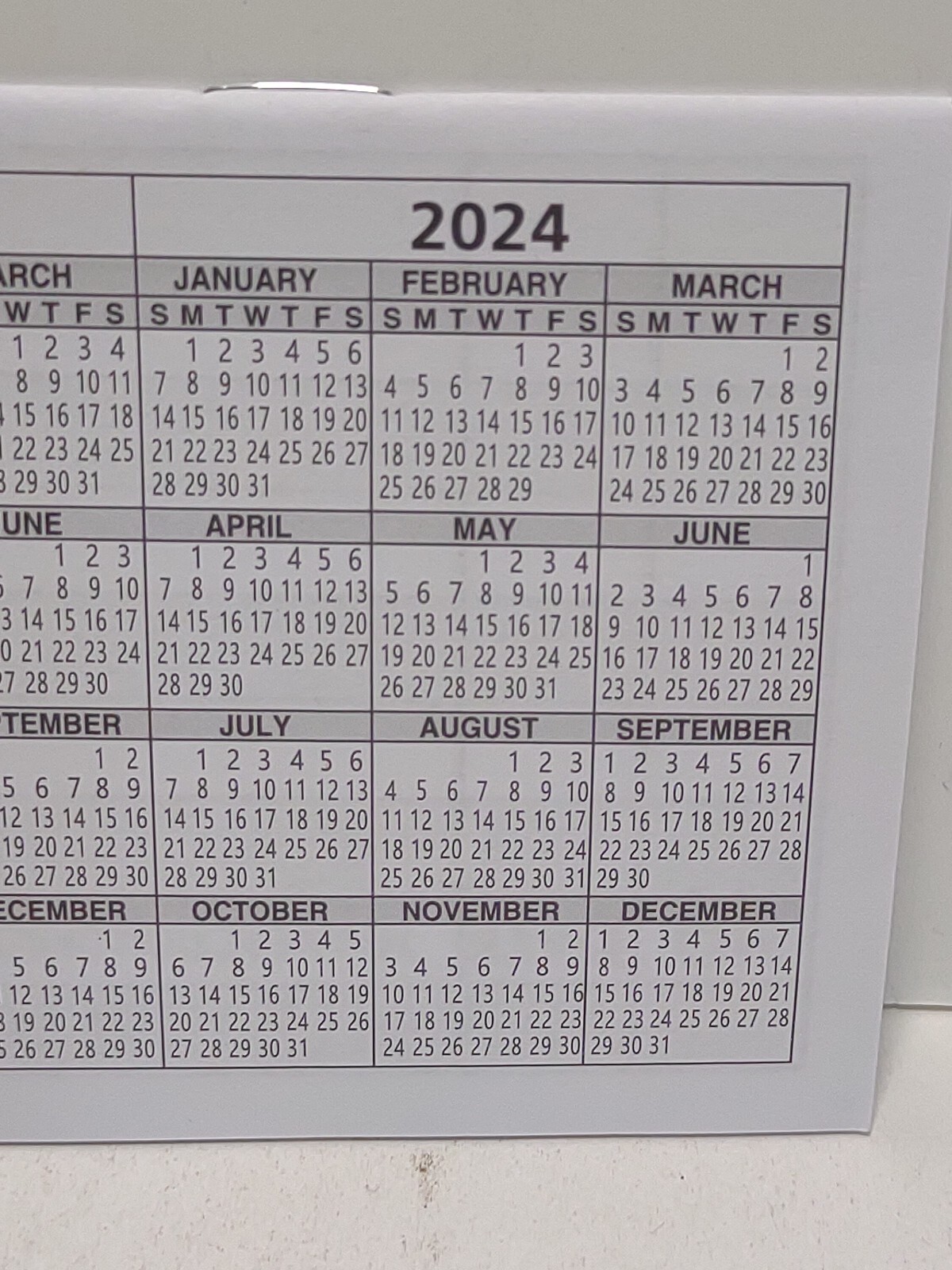 Large Print Check Register With Year Calendar