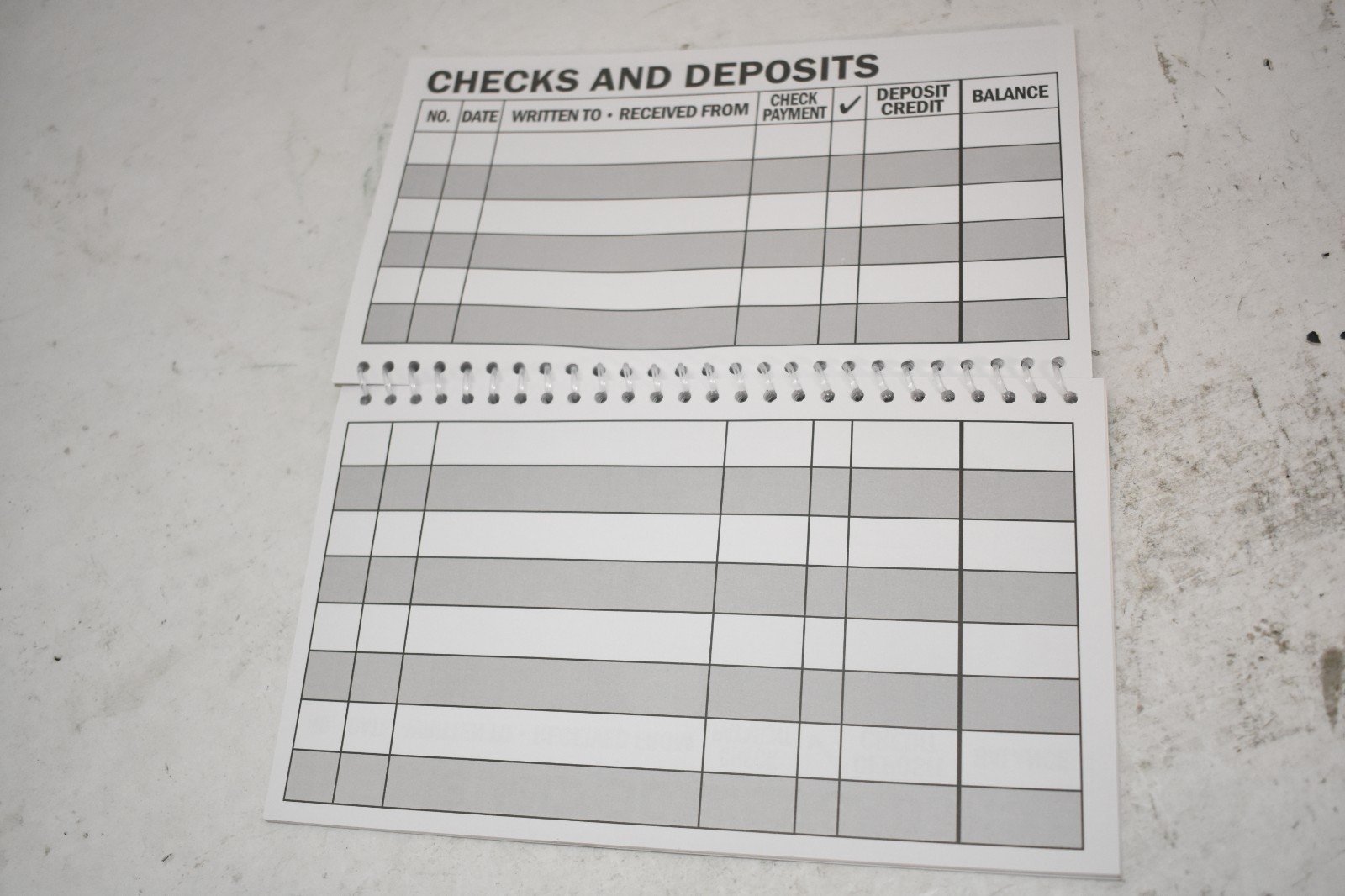 The Jumbo Print Check Register Spiral Bound 9″ x 5″ Check Register