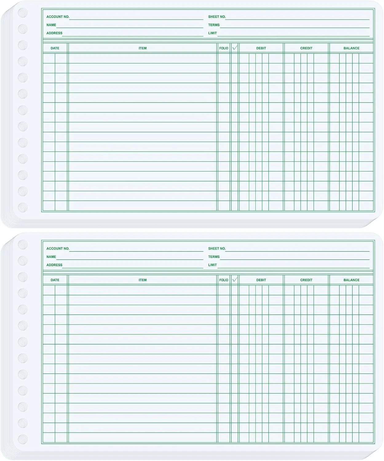 200 Pcs Ledger Sheets 5″ X 8.5″ Extra Sheets Ledger Paper Ledger Books for Bookk