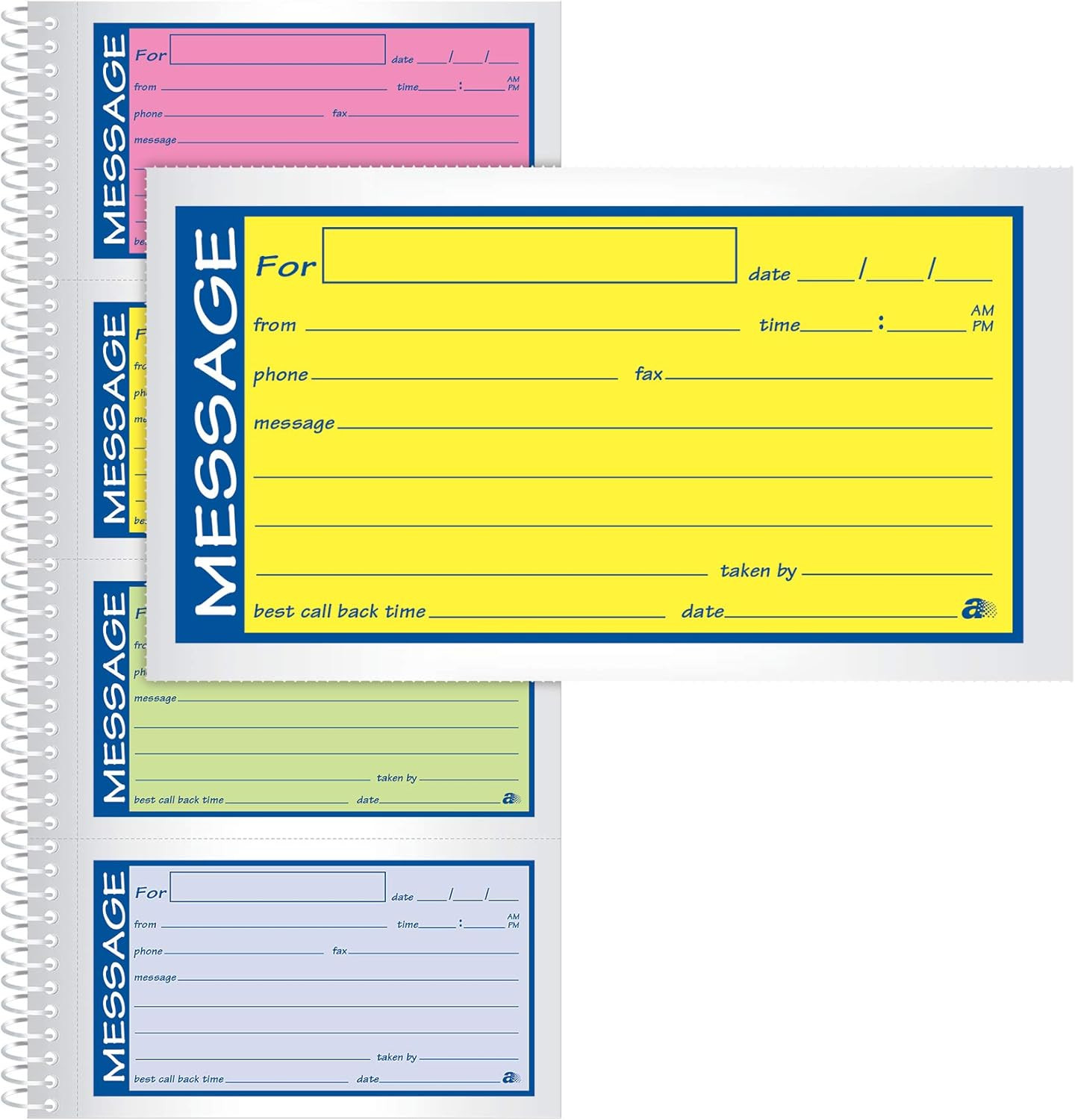 ® High Impact Phone Message Book, 2-Part Carbonless, 5-1/4″ X 11″, 2 Sets per Bo