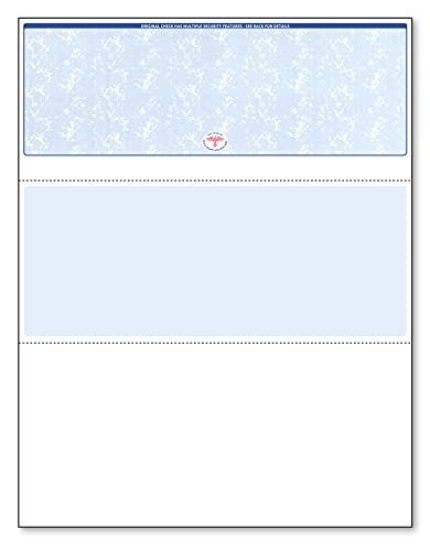 – Blank Check Stock for Laser/Ink-Jet, 8-1/2 X 11″ 24# Lb, 500 Sheets per Pack (