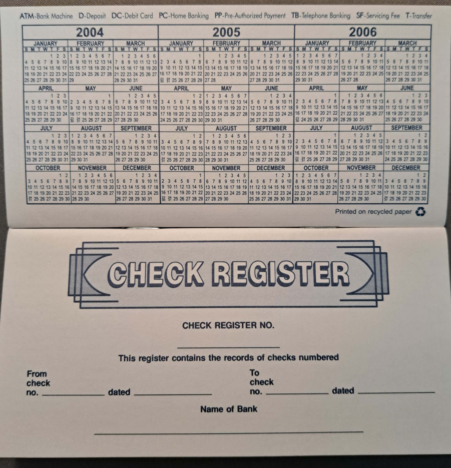 Checkbook Transaction Registers Brand New BUNDLE LOT OF 5