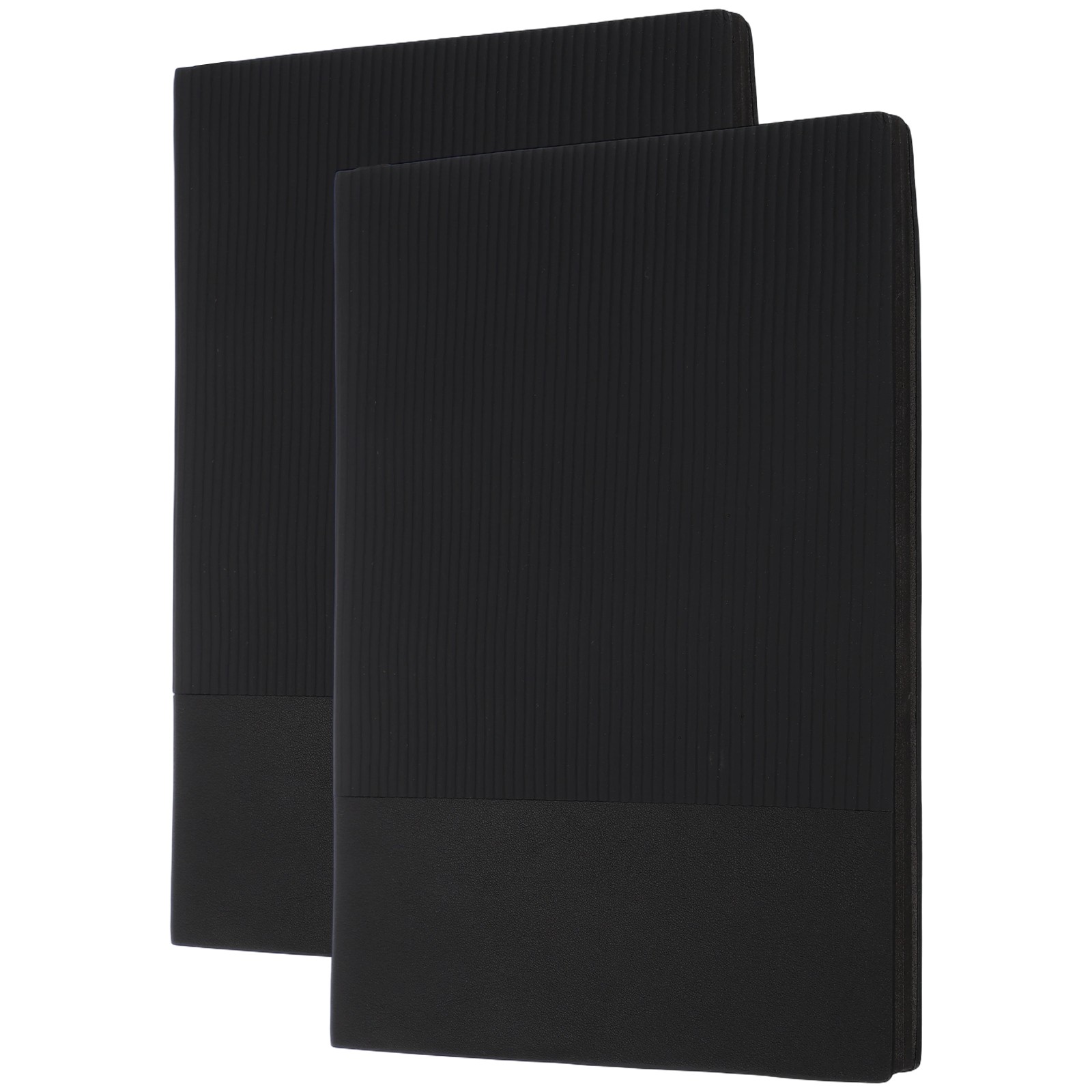 2Pack Hardcover Leather Lined Note Book, 100 Pages 8.3×5.7″ A5, Black
