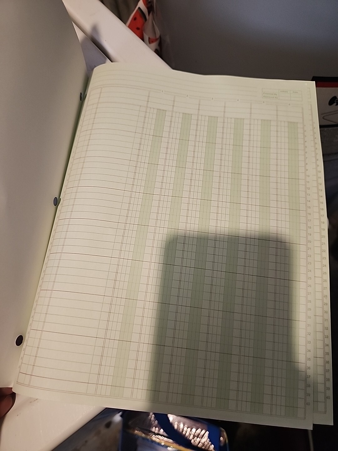 50 Sheets Columnar Ledger Pad 4 Columns Letter Size 8.5″ x 11″.