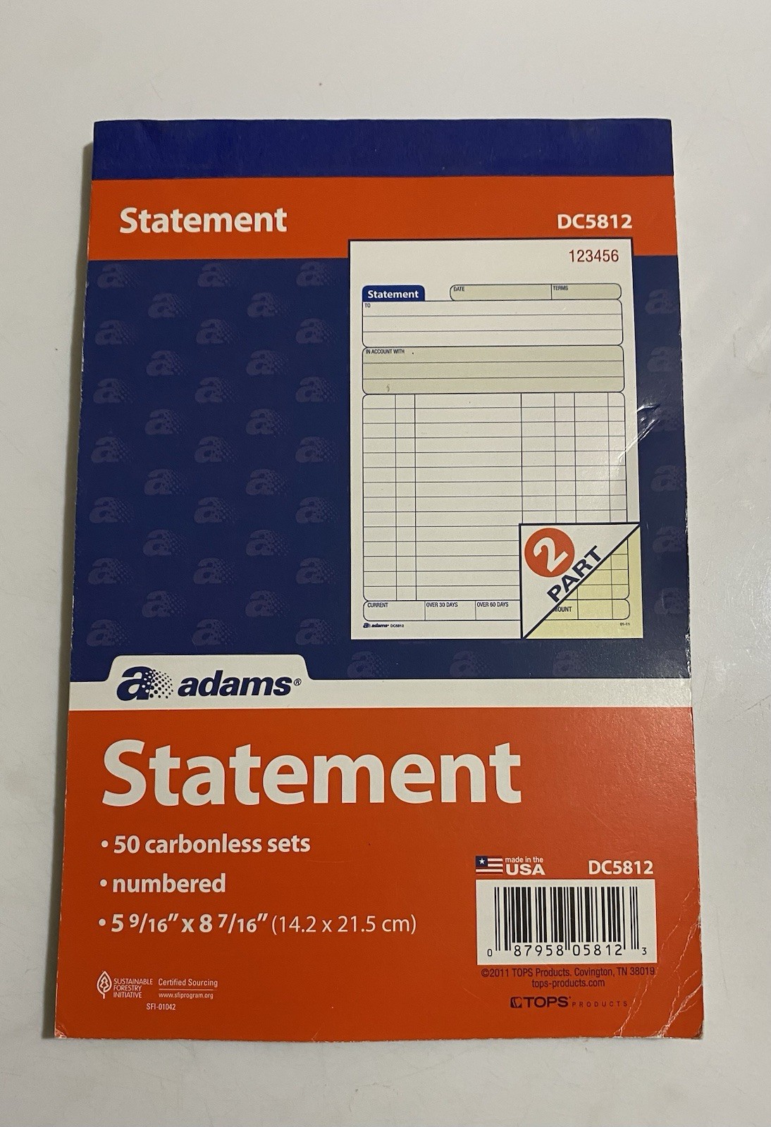 Lot Of 3 Adams General Purpose And Statement Carbonless Receipt Books