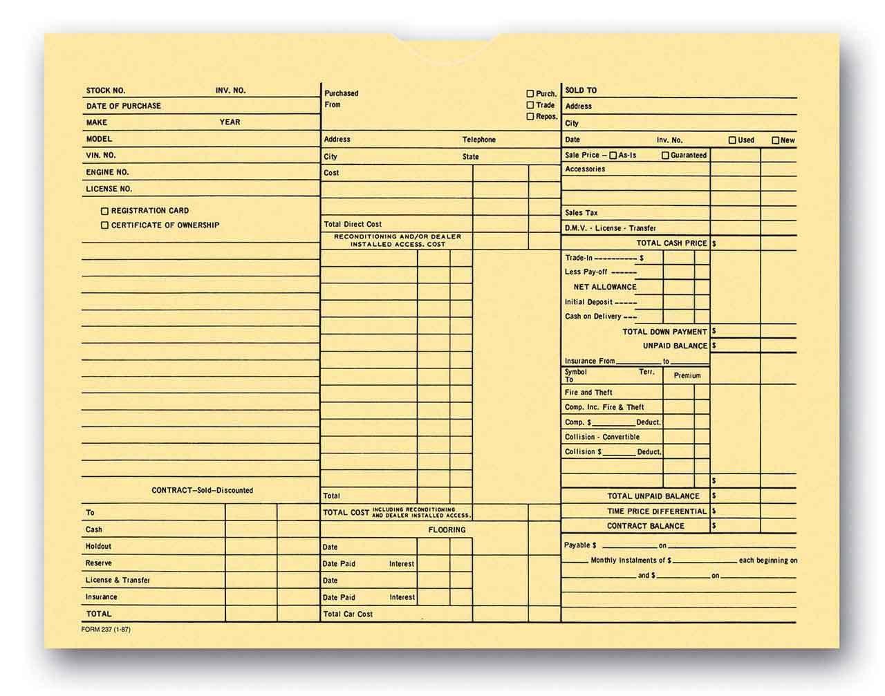 3-in-1 Deal Envelope Deal Jacket (Buff) (100 shrink wrapped) (Form # 237)