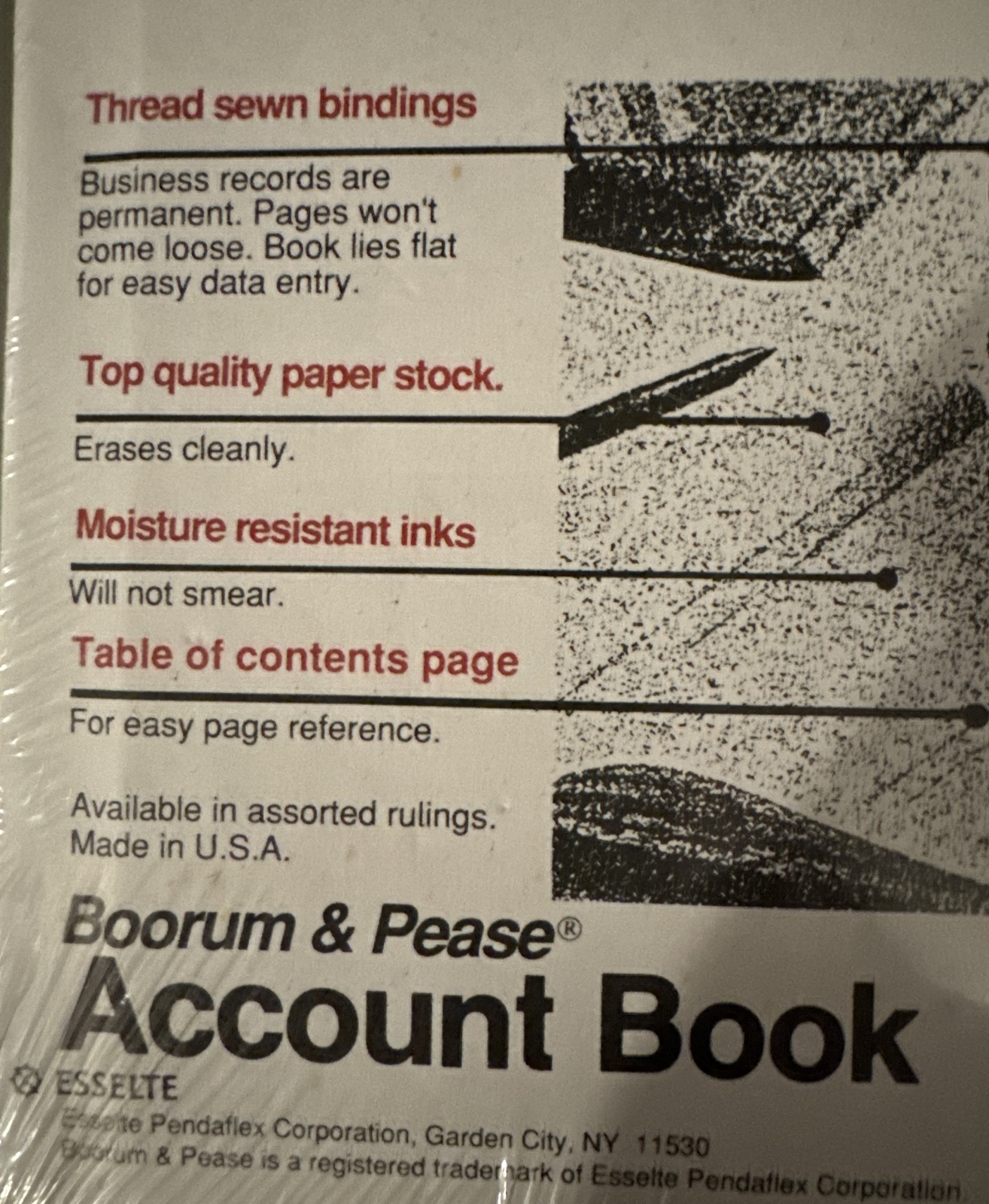 NEW Sealed Boorum Pease Record Account Book Ledger Ruling 66-300-R