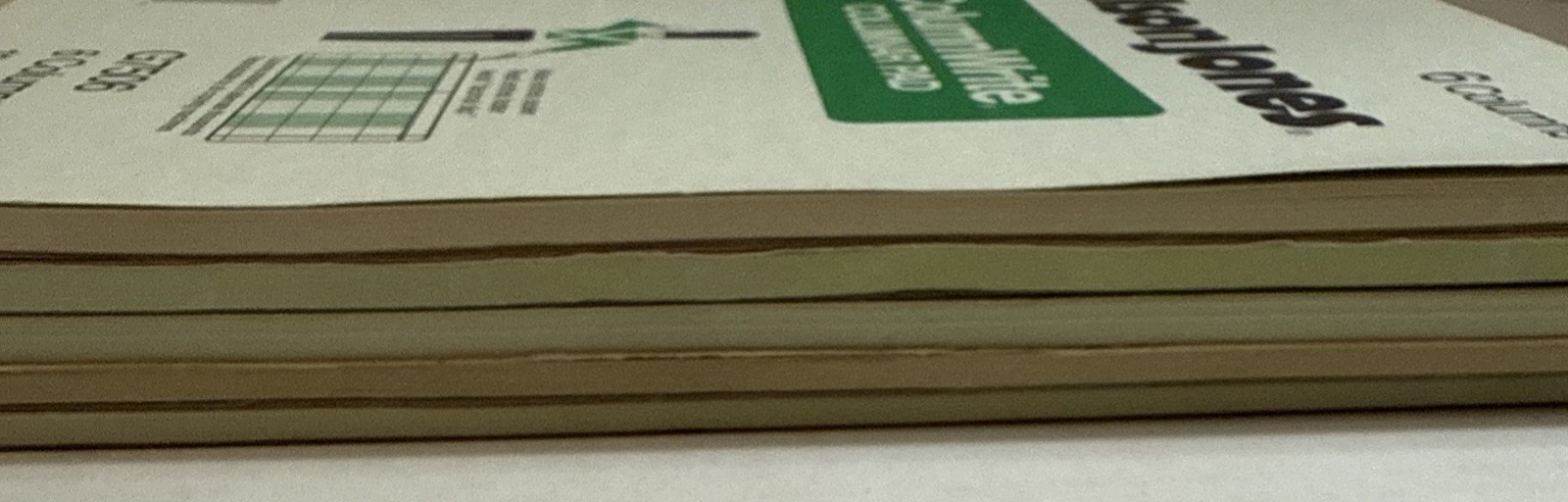 Set Of 5 Vintage Columnar Paper Pads Wilson Jones Boorum & Pease Mead 1968 1986