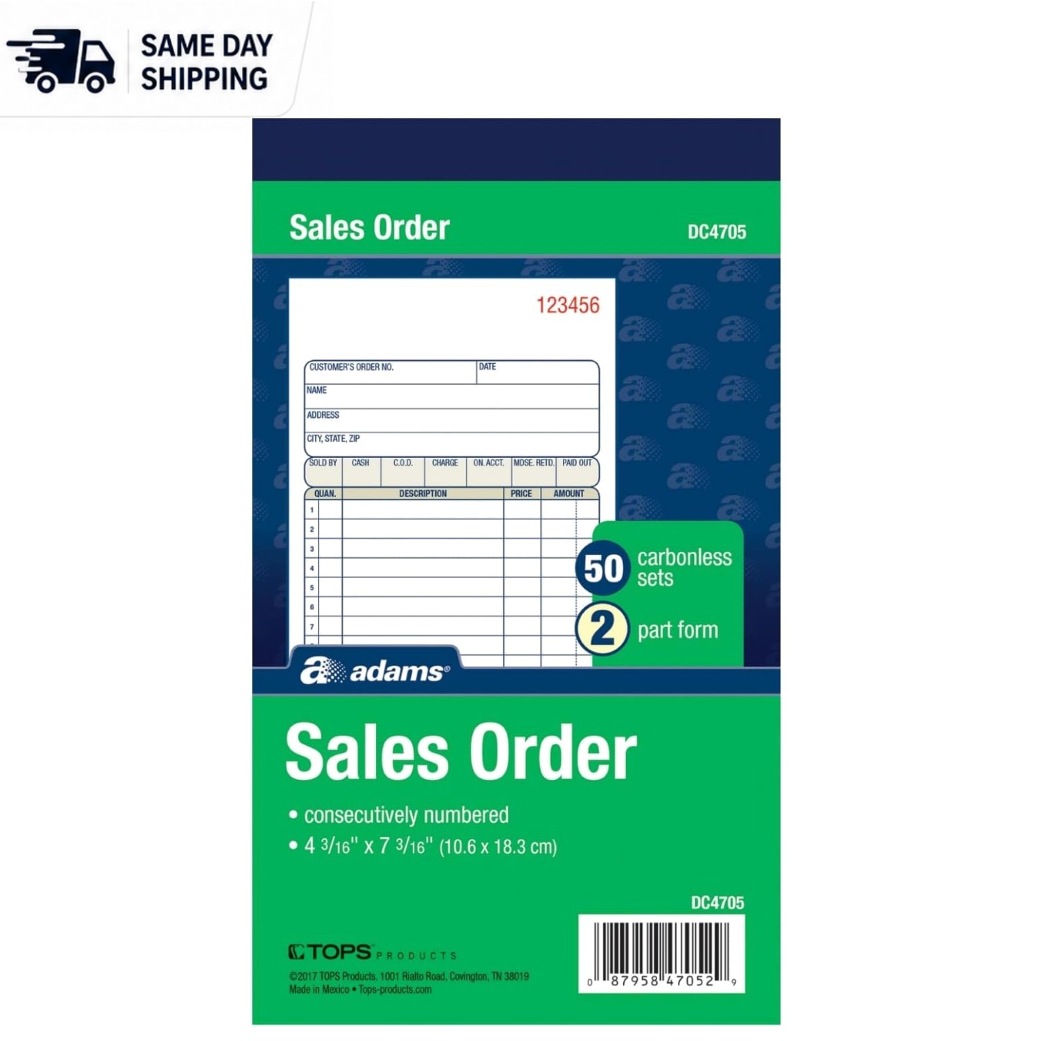 2-Part Carbonless Invoice Book with Customization Options – 50 Sets Included