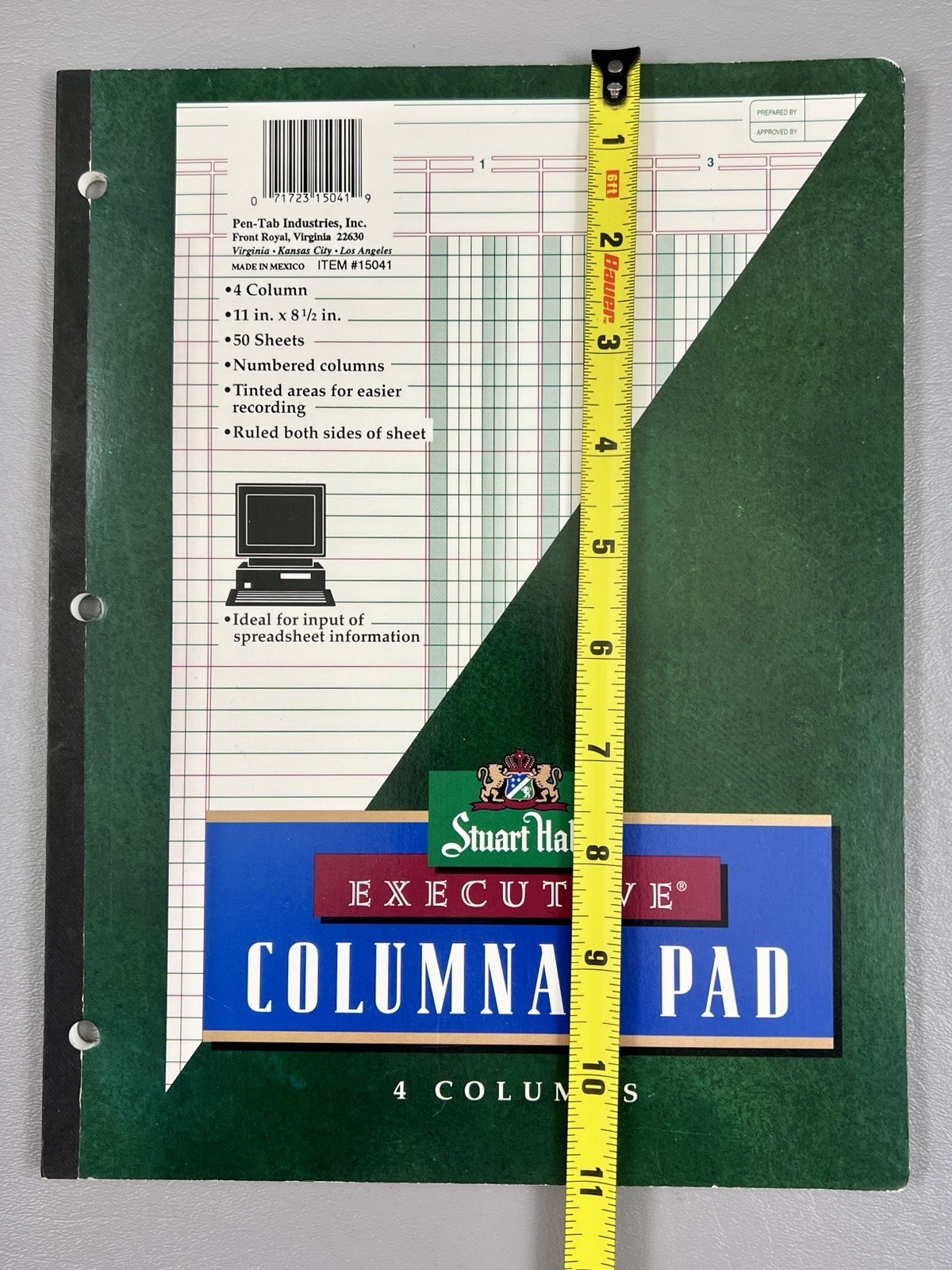 Vintage Stuart Hall Columnar Pad 4 Columns 50 Sheet 8.5”x11” New Unused #15041