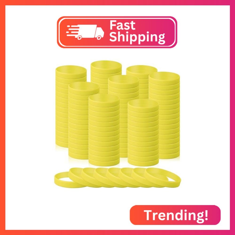 kymqlyw 120 Pcs Plain Silicone Rubber Bracelets Solid Color Rubber Wristbands Sp