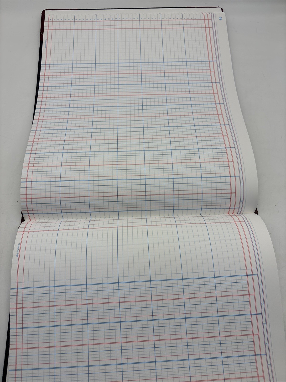 VTG Boorum & Pease Columnar Book 24 Ruling 13 in. X 15 3/8 in. 25-150-12 160 Pg