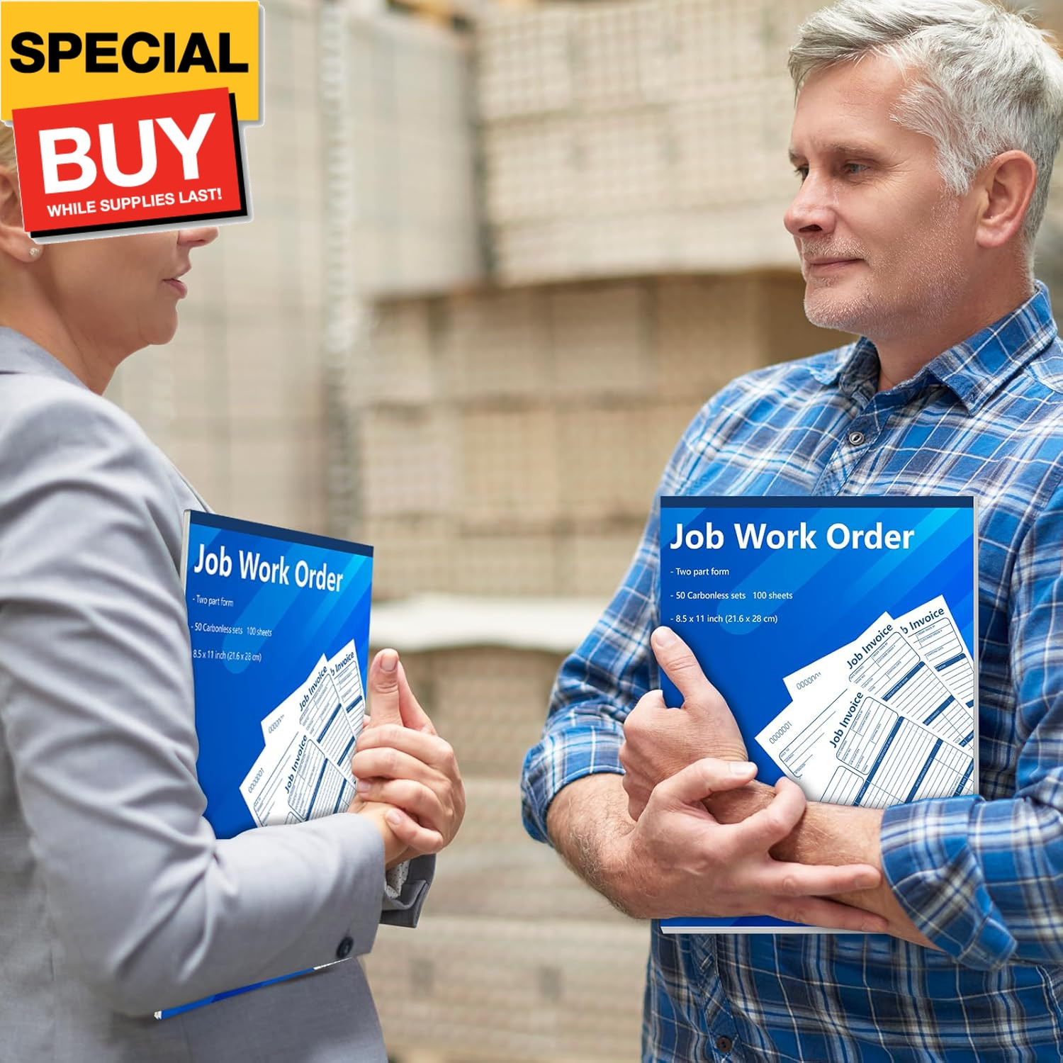 50 Set Job Work Order Forms Job Invoice Forms Invoice Receipt Book Contractor 8.