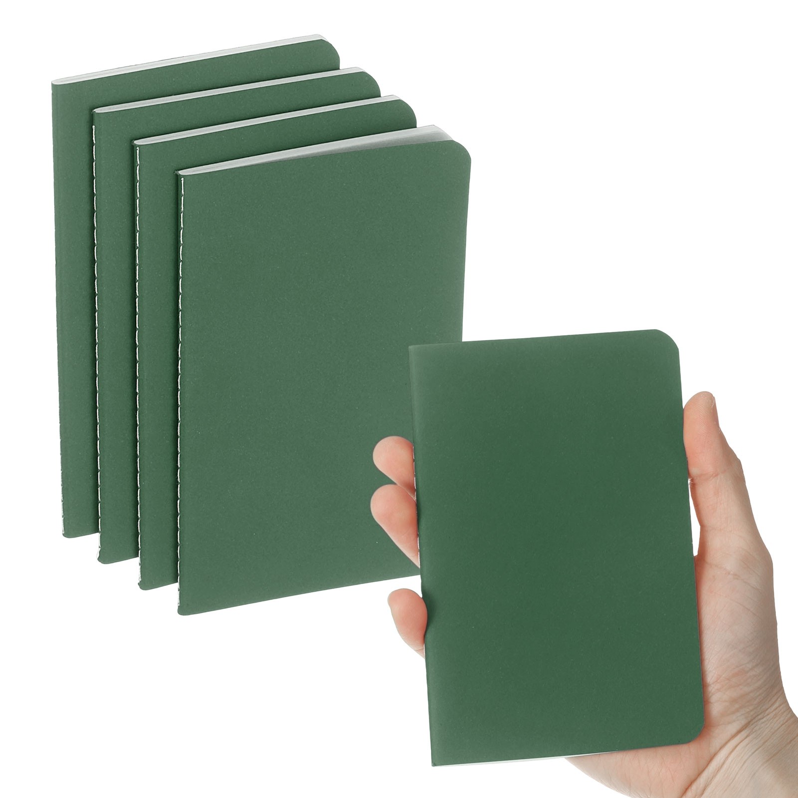 6 Pack A6 Notebook, A6 Journal Mini Notebook Pocket Kraft,Green Tone