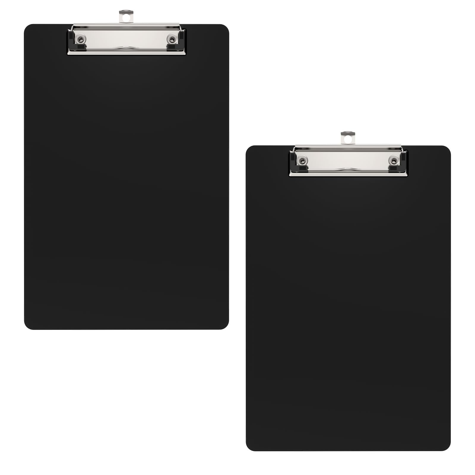 Macroclo Small Plastic Clipboards Set of 2, Mini Black Clip 2 Pack,