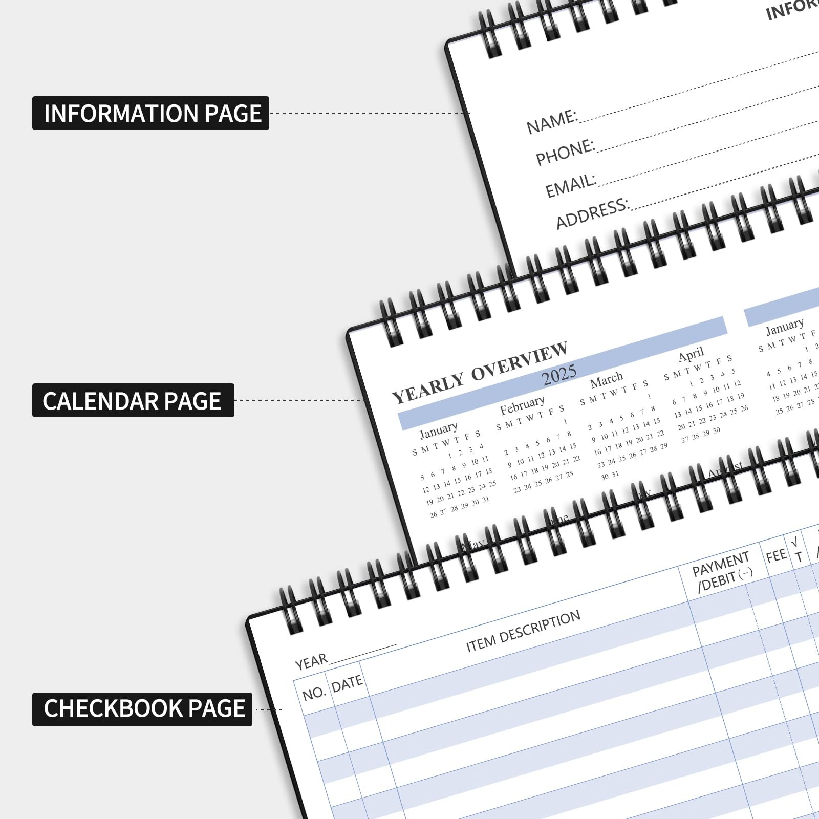 Checkbook Register, Check Registers for Personal Checkbook, Financial Ledger,…