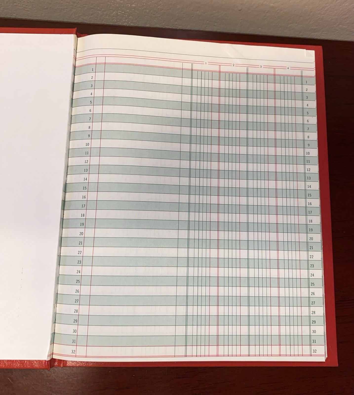 Rite Across 4 Column Columnar Books 80 pgs. Unused Hardcover