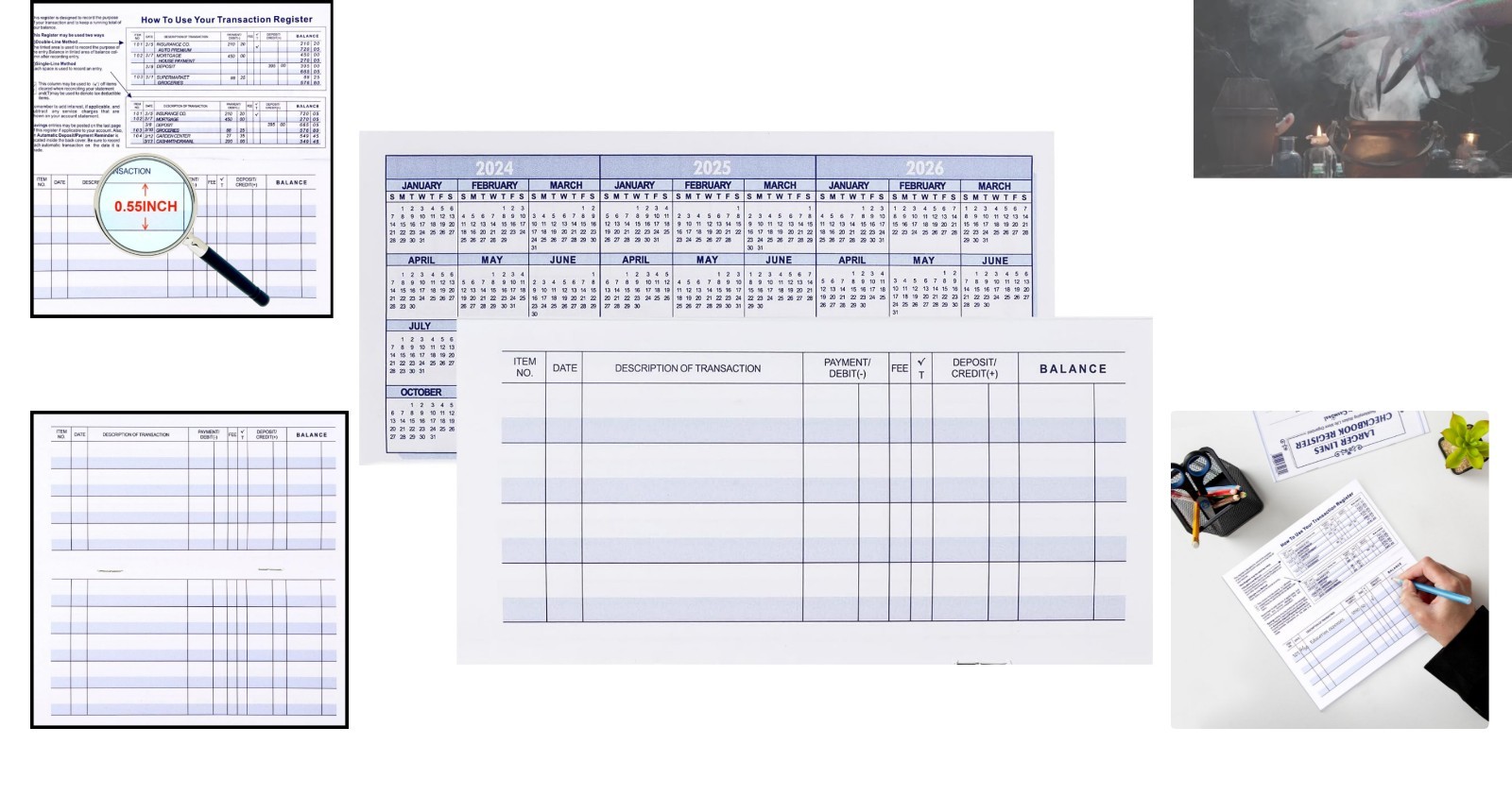 Personalized Check Registers – 12 Pack for Clear Financial Logging and Tracking