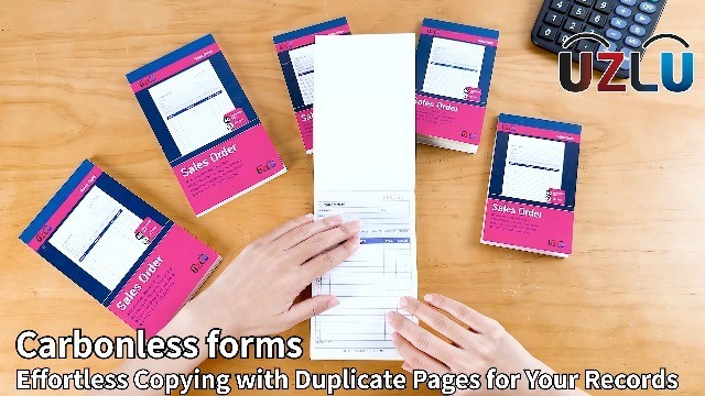 40 Pack Carbonless Sales Order Book, 2-Part Receipt Forms, Invoice, 3.3″x5.6