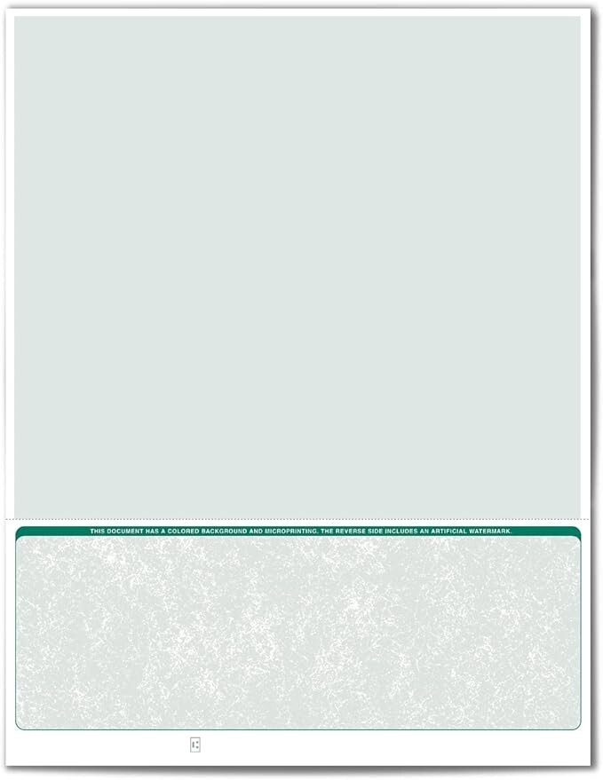 VersaCheck ValueChex – 250 Blank Business Voucher Checks – Green Classic – 500