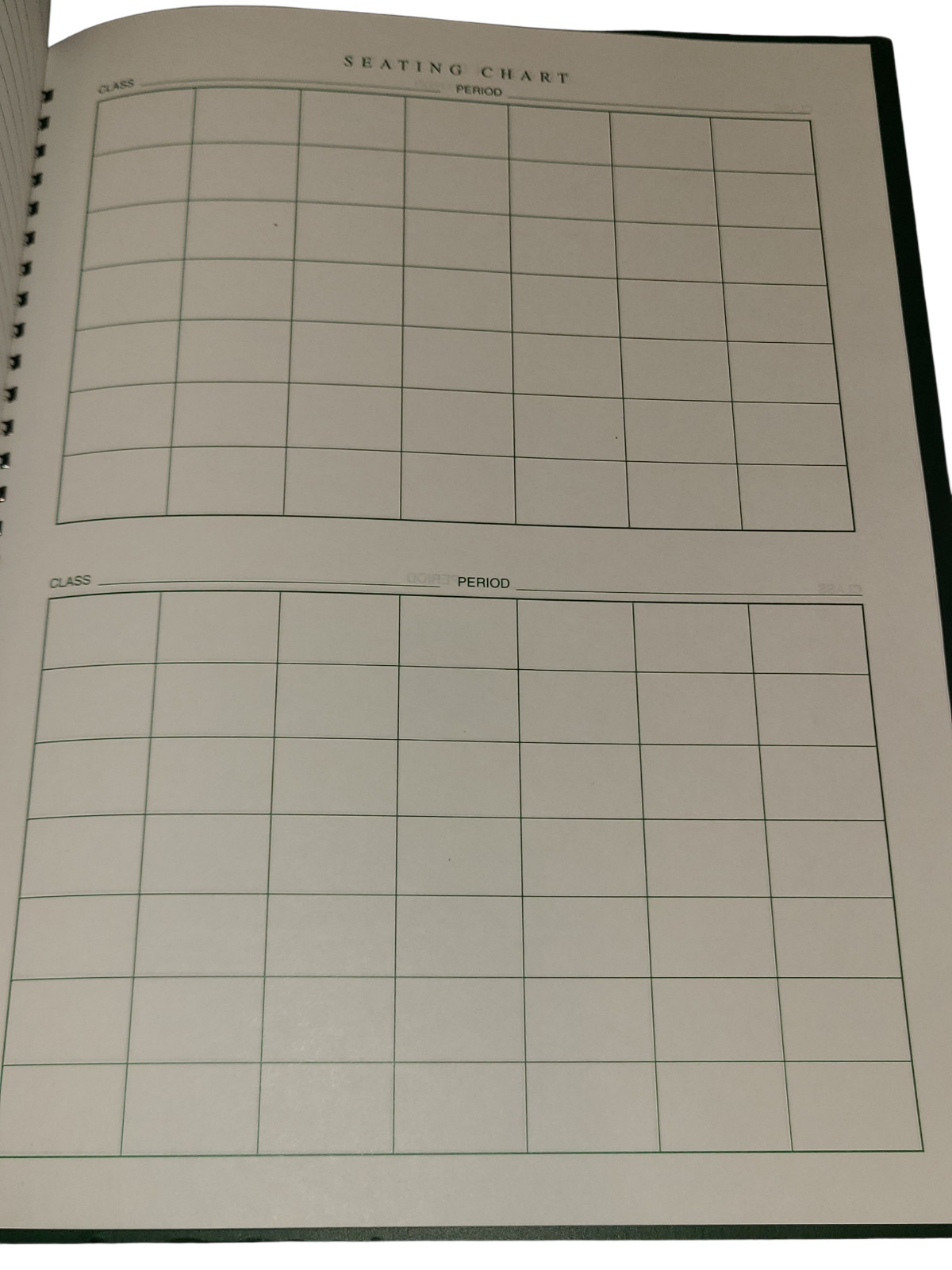 Green Spiral Bound Class Record Grade Book 38 Students 6 7 Week Periods 8.5 X 11
