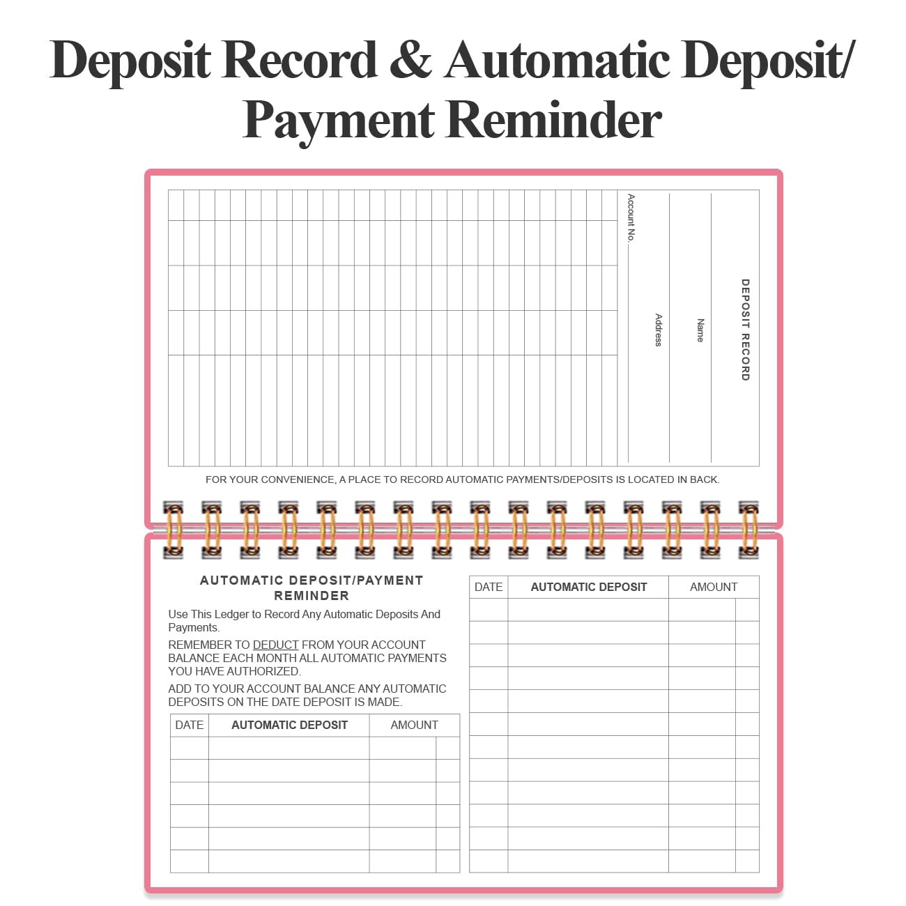 Check Registers for Personal Checkbook A6 Blank Ledger Transaction Registers…