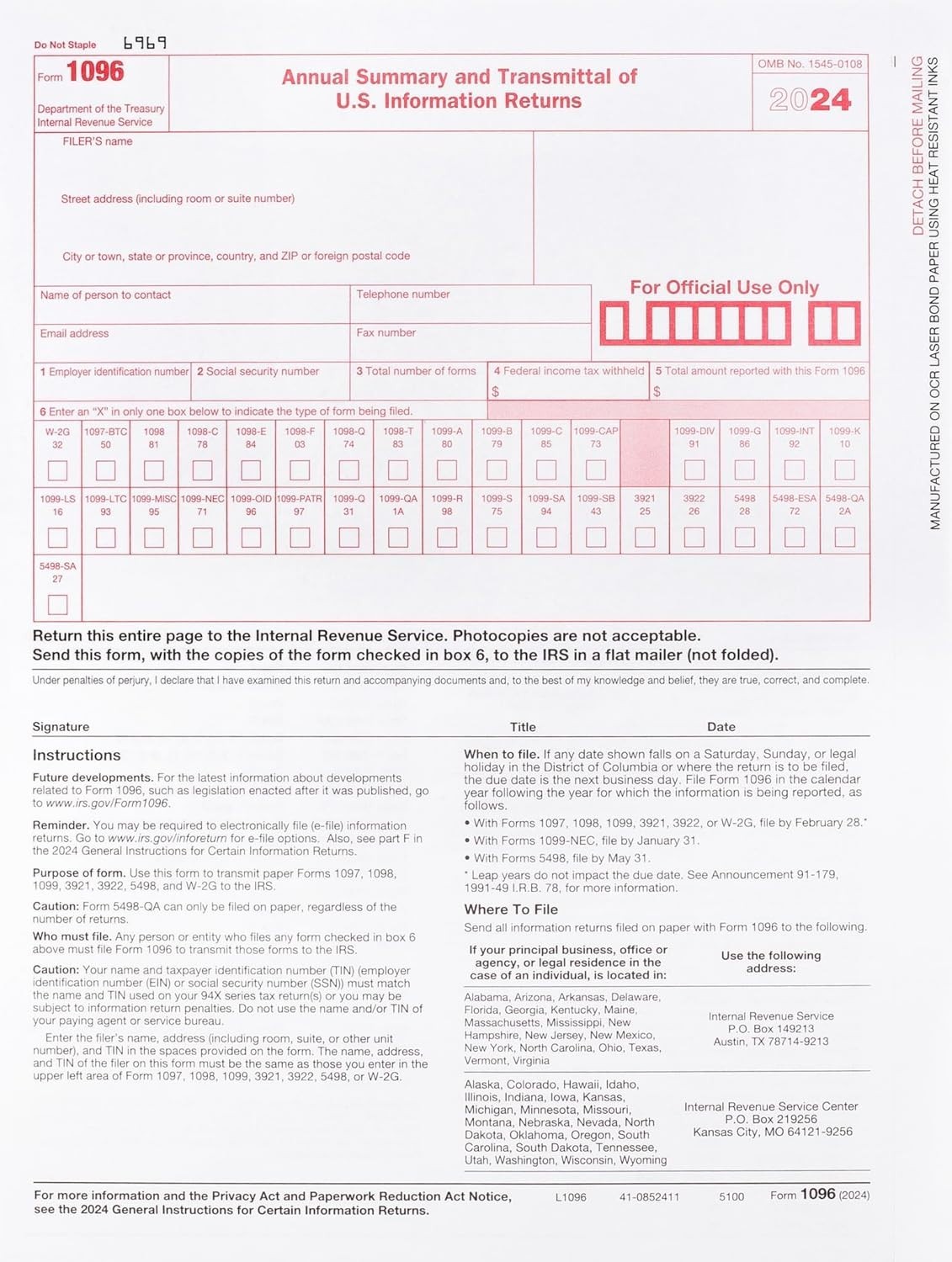 MISC Forms 2020, 4 Part Tax Forms for 50 Individuals Income Set of Laser Forms