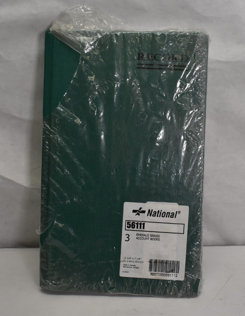National Brand 56111 Emerald Series Record Account Books 12-1/4″ x 7-1/4″ 3 Pack