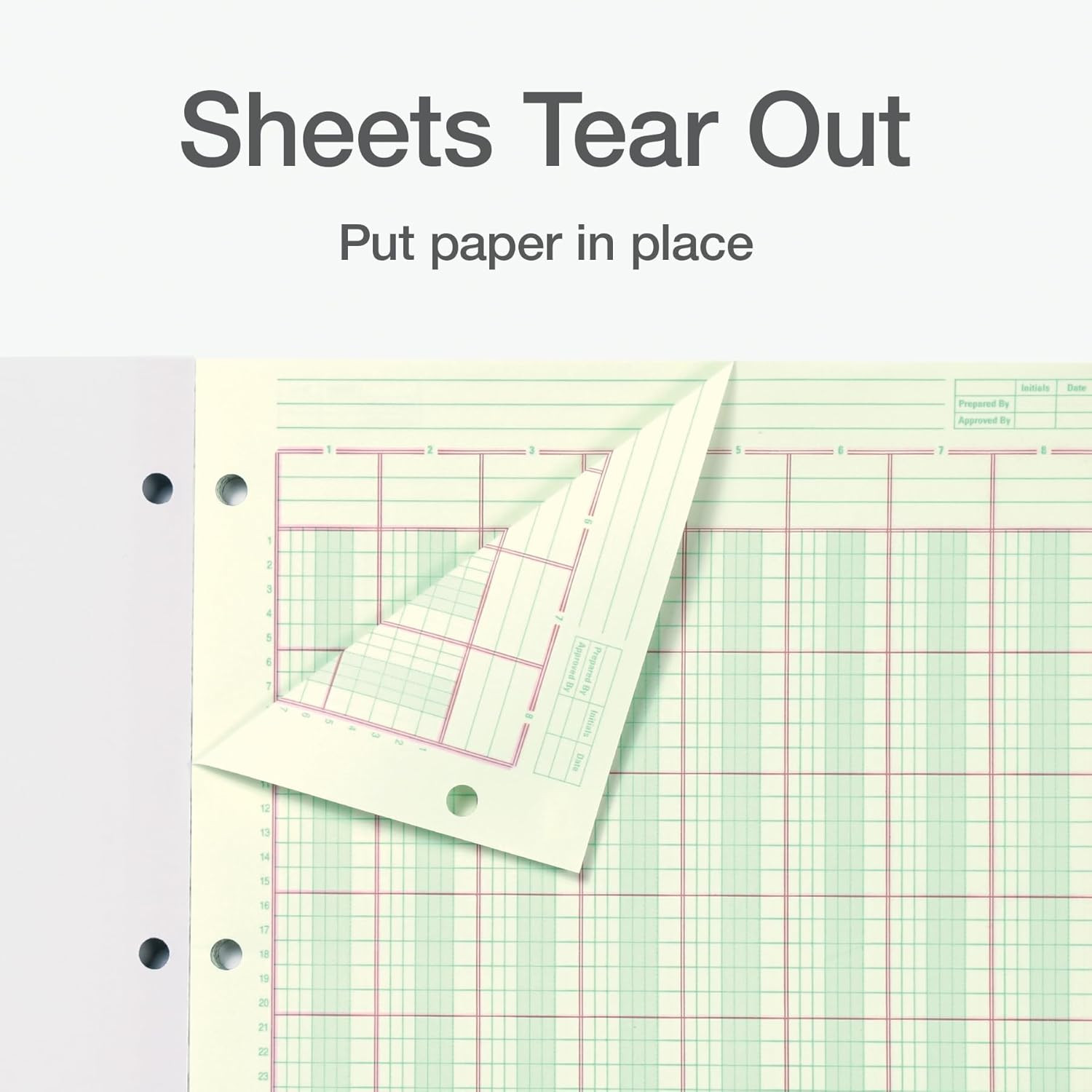 Columnar Analysis Pad, 8 Column Ledger, 8.5″ x 11″, 100 Pages (50 Sheets), Green