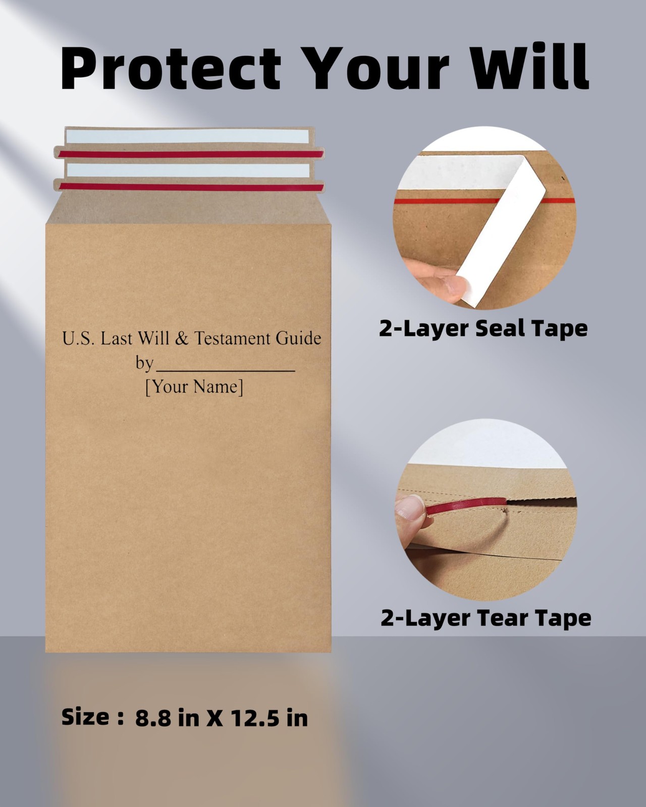 TillBio 2026 Last Will and Testament Kit last will testament, White