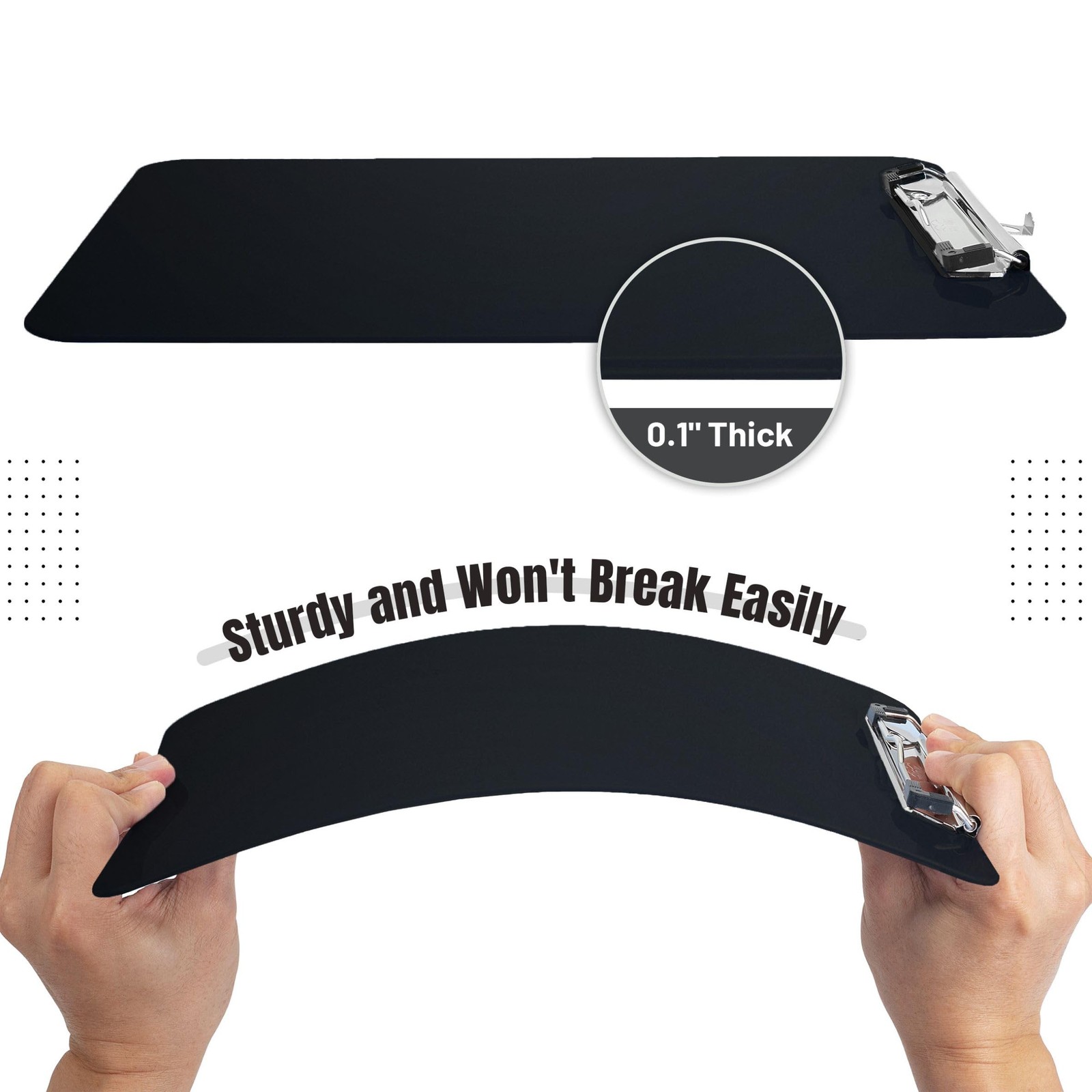 Mr. Pen- Plastic Clipboard, Letter Size, Black 1 Pack,
