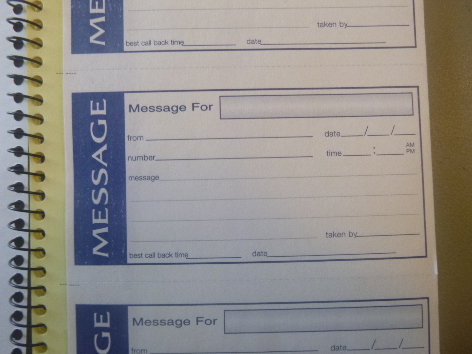 Adams phone messages book, SC1153WS, Write ‘N Stick, 2 part, 200 carbonless sets