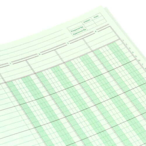 Norcom Columnar Pad, 4 Columns, 11 x 8.5 Inches, 50 Sheets