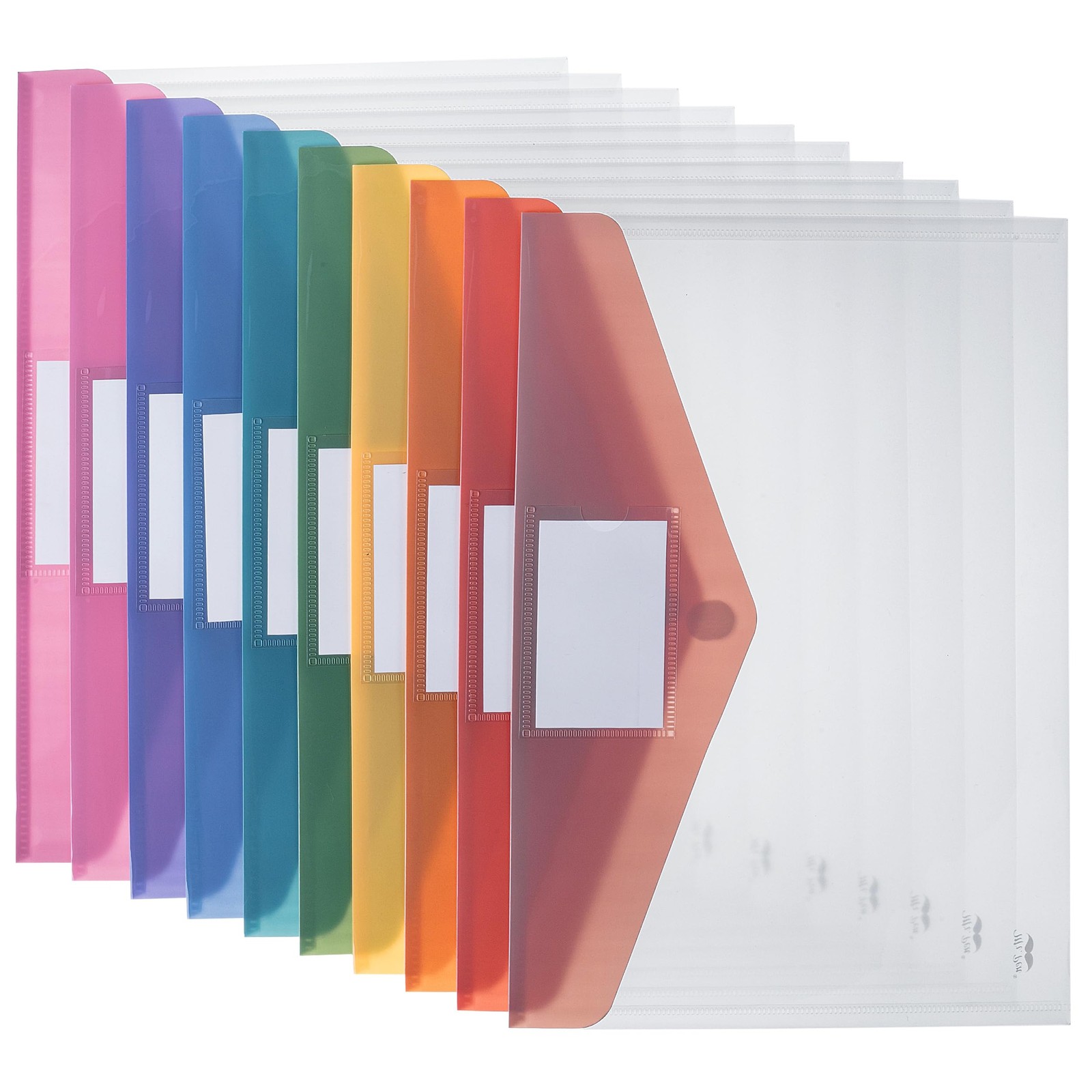 Mr. Pen- Clear Plastic Envelopes File Folders, 10 10 Pack, Multiple Colors