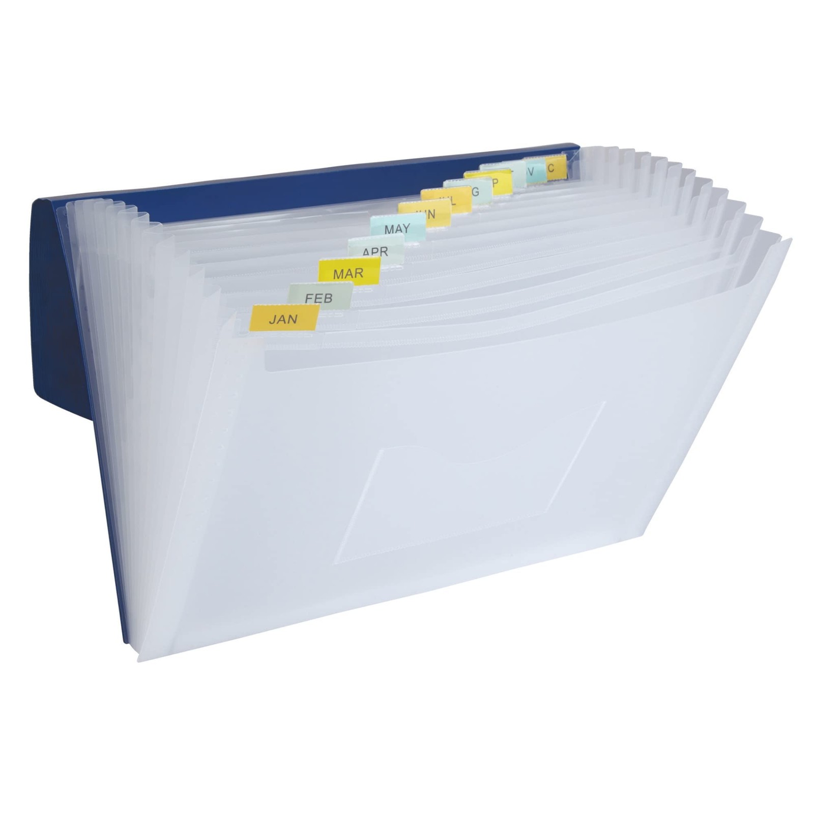 Office Depot® Brand Twin-Tone Poly Expanding File, 7″ True, Clear/Blue