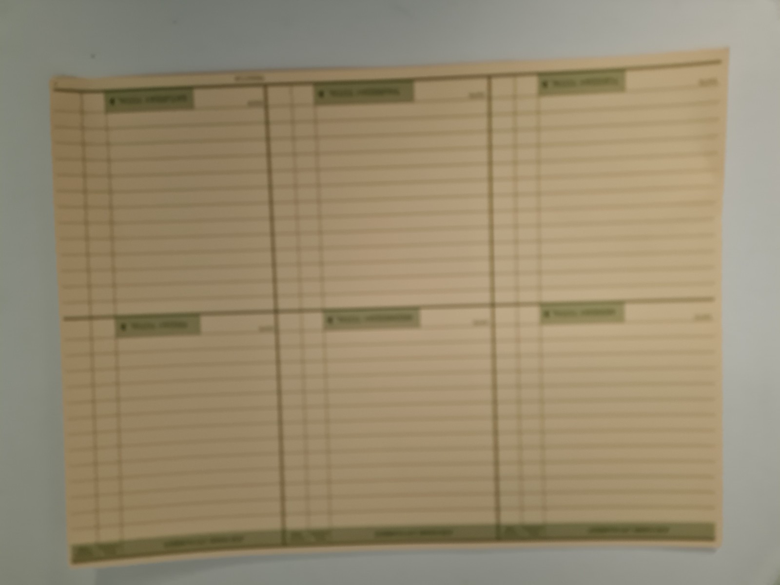 Weekly Time Card Tag Stock 10 3/8 x 7 3/4″ QTY 250