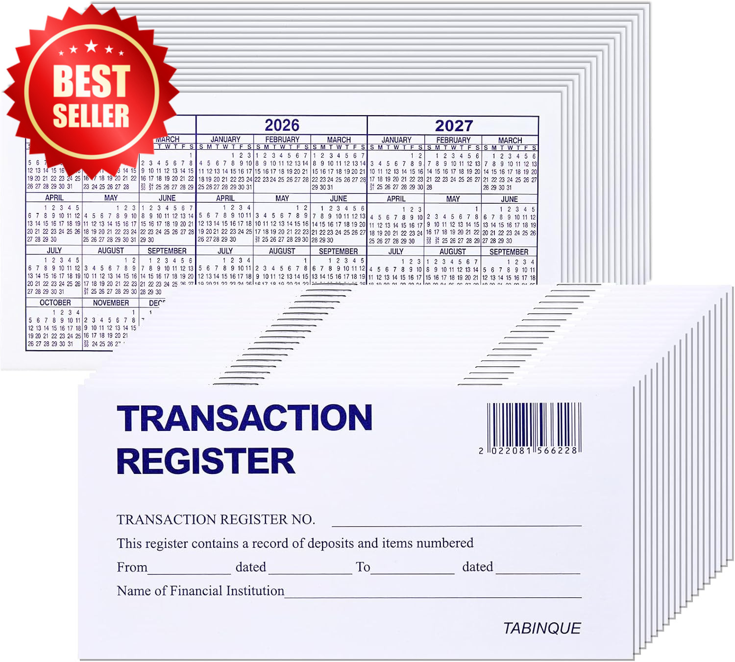 24 Pack Checkbook Register Ledger Book Personal Transaction Easy Read US