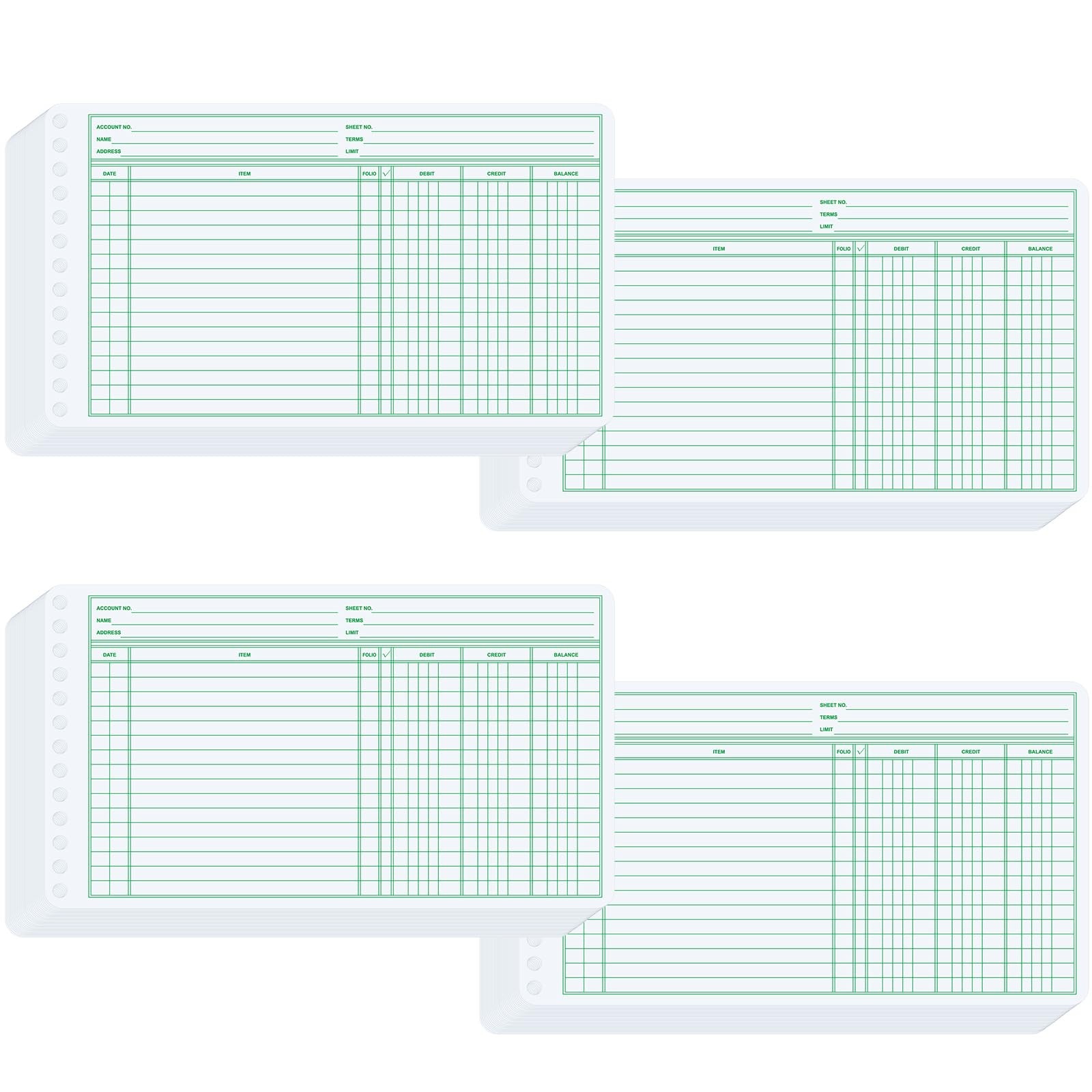 400 Pcs Ledger Sheets 5″ x 8.5″ Extra Sheets Ledger for Bookkeeping Columnar …