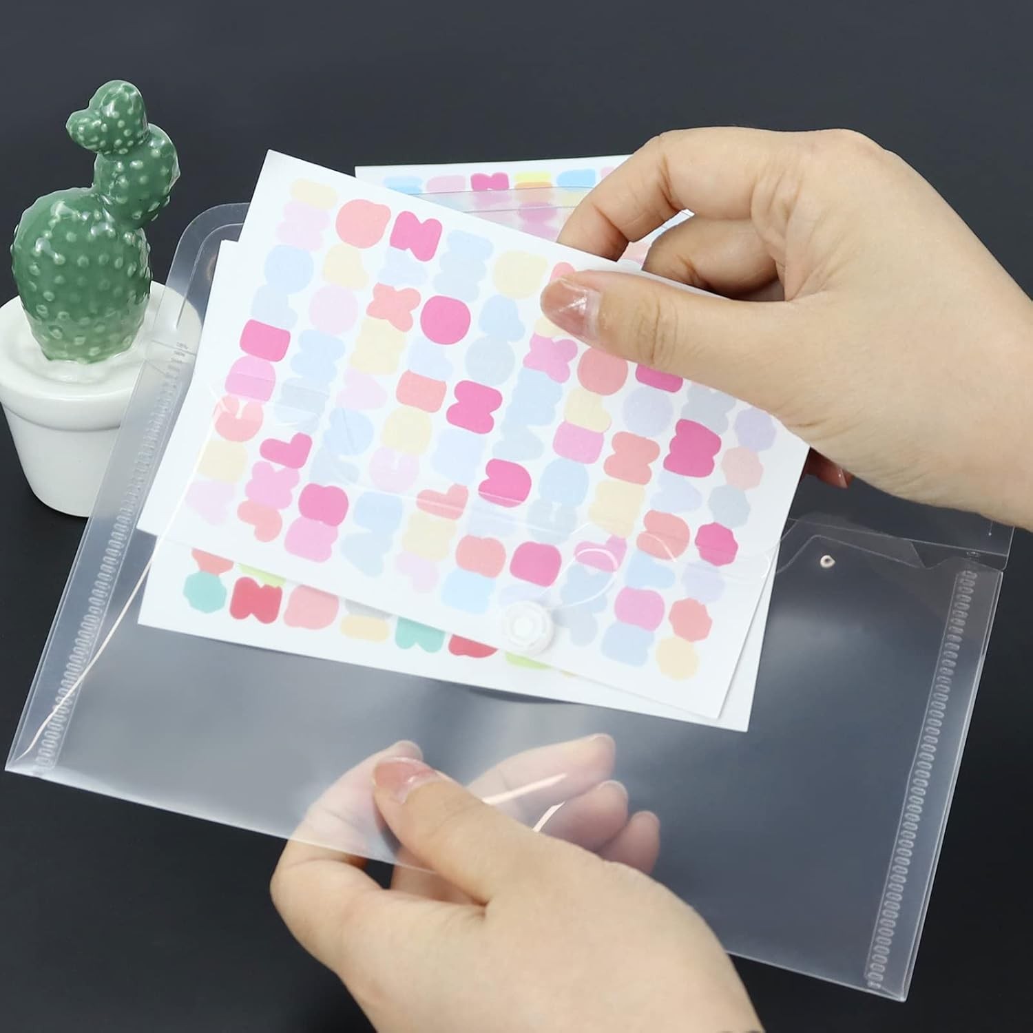 Plastic Envelopes 10 Pack Clear Document 4.13×7.87inch, Transparent