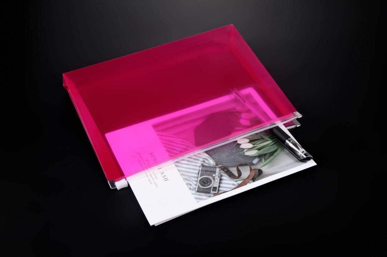 Plastic Envelopes, TIENO 5PCS Legal Size Poly Zip Envelope with Large, 5pcs