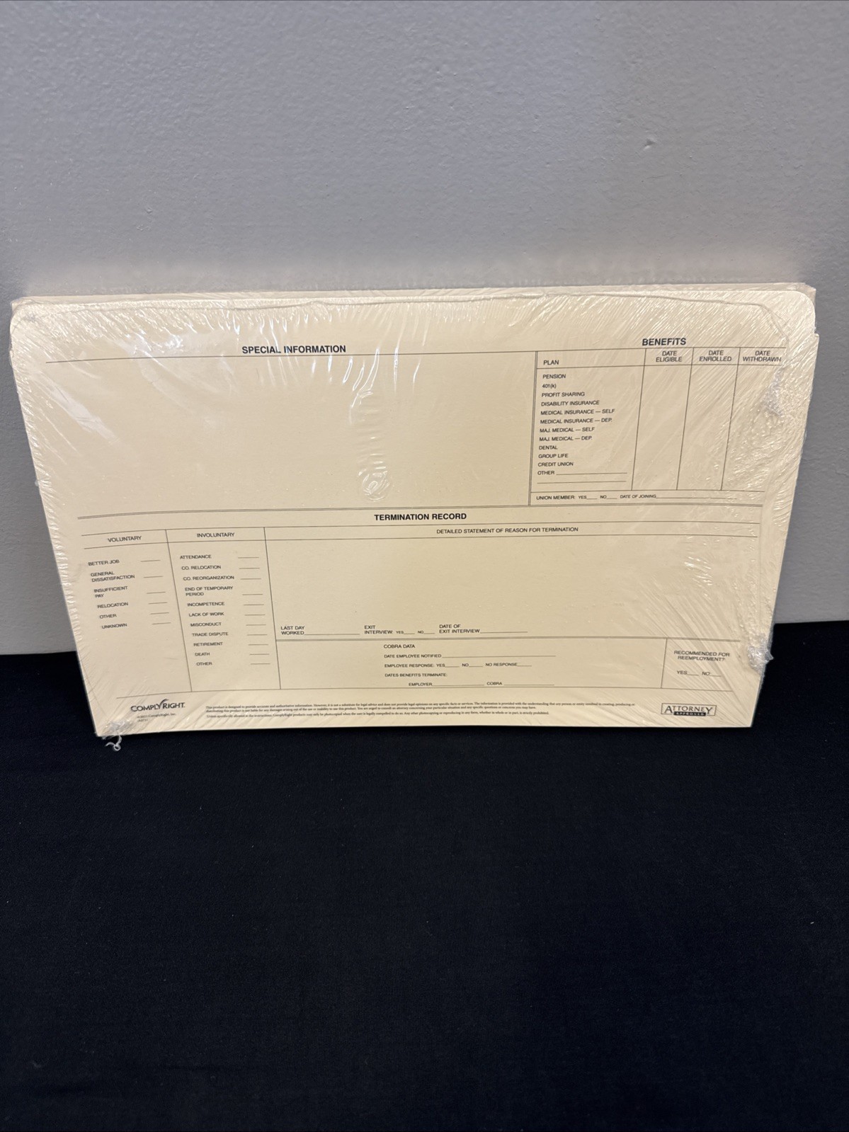ComplyRight Confidential Personnel Envelo-File Legal Size 25/Pack (A0731)