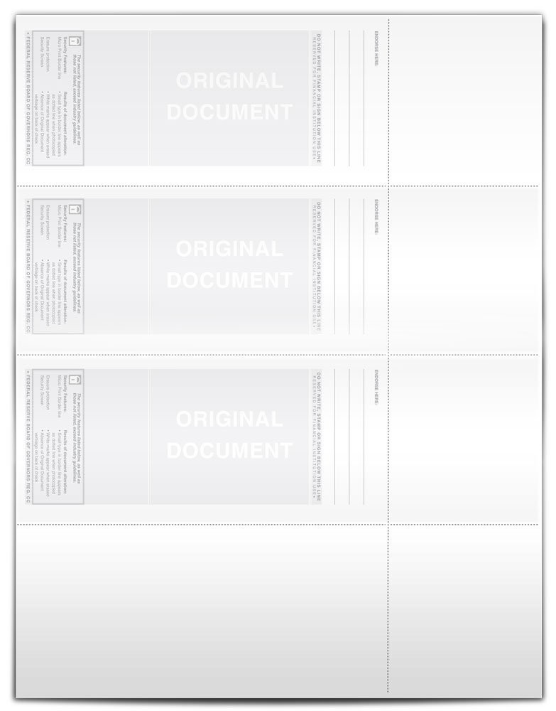 Versacheck Secure Checks – 750 Blank Business or Personal Wallet Checks – White